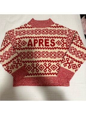A New Day Red and White Knit Sweater